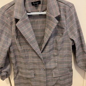 Lily Morgan plaid blazer